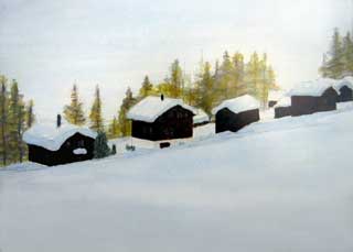 Die Wiesen im Vordergrund sind heute mit Chalets überbaut.